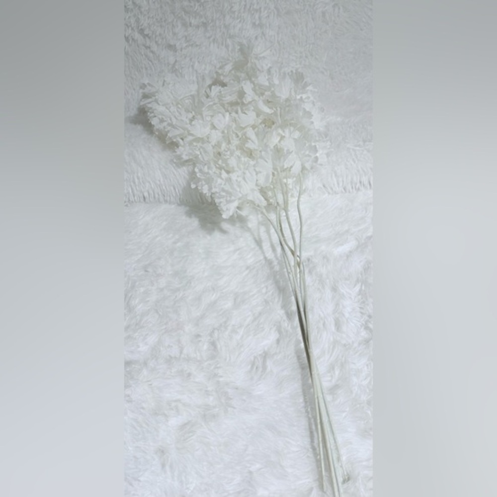 White Faux Floral Stems Bundle – Wedding Decor, Centerpieces, Bouquets - Picture 3 of 5